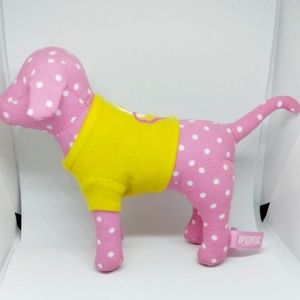 PINK by Victoria's Secret Pink Polka Dot Peace and Love Small Plush Dog